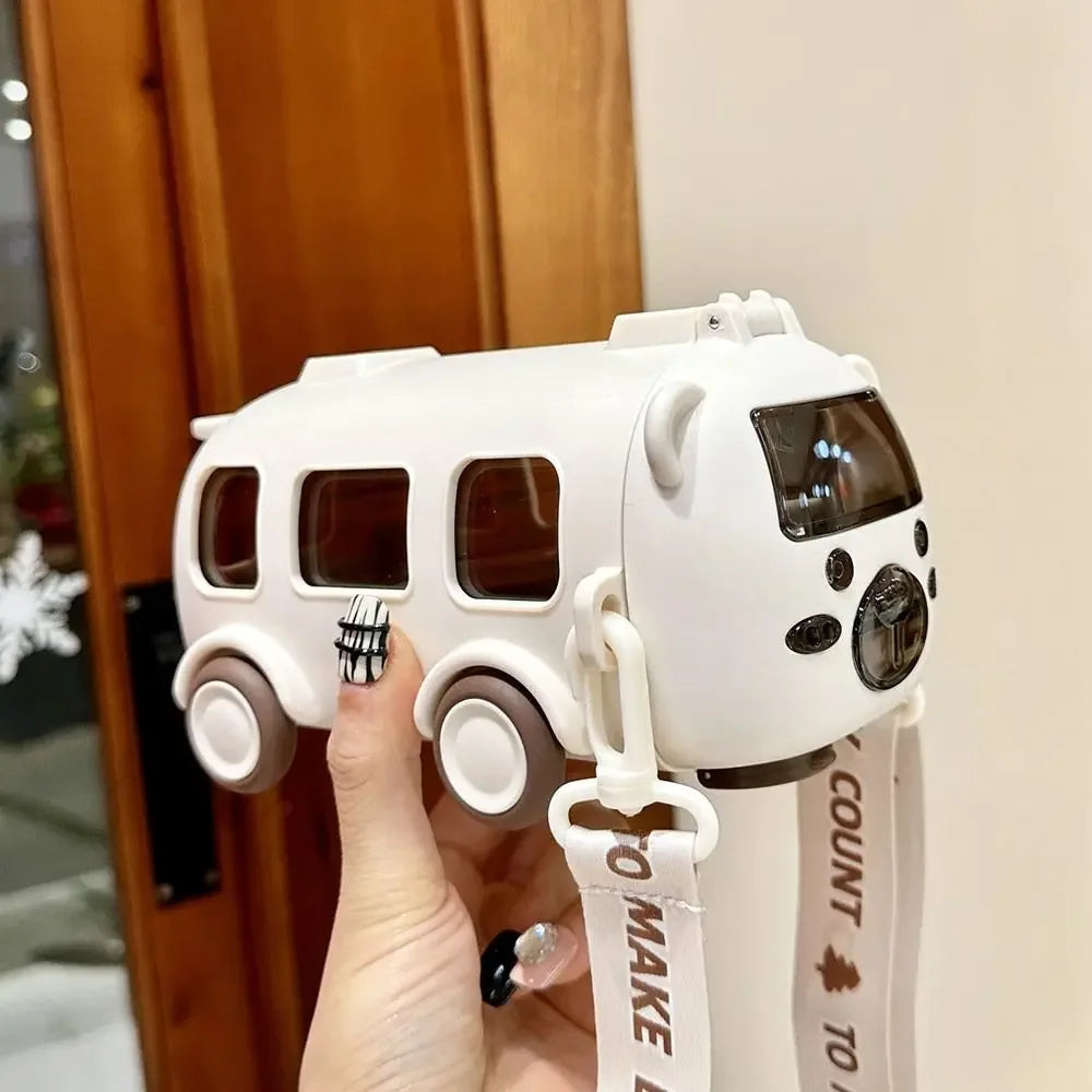 Cartoon Bus Kids Straw Cup