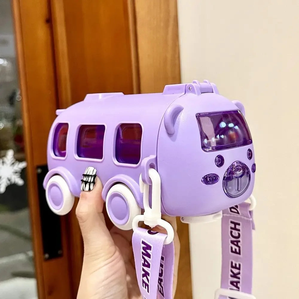 Cartoon Bus Kids Straw Cup