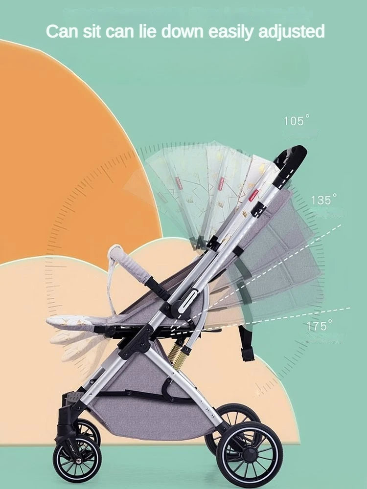 Two-way Lightweight High-view Baby Stroller