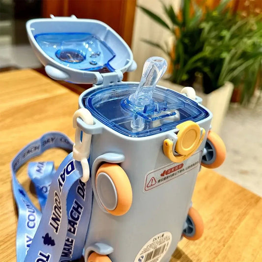 Cartoon Bus Kids Straw Cup