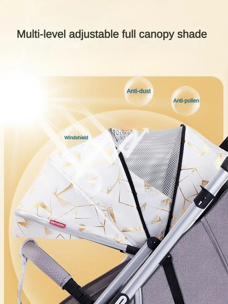 Two-way Lightweight High-view Baby Stroller