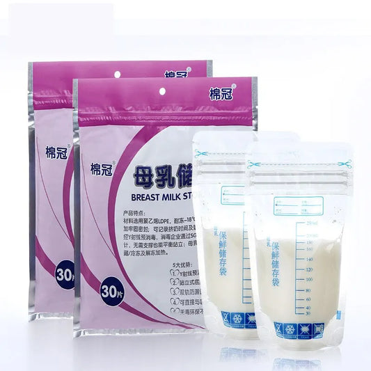 30pcs 250ml Breastmilk Storage Bags