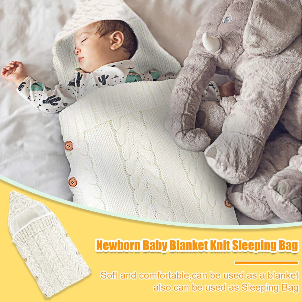 Infant Thick Knit Hooded Towel Blanket