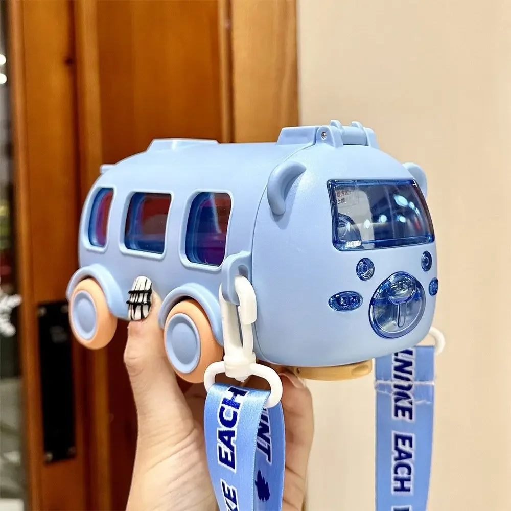 Cartoon Bus Kids Straw Cup