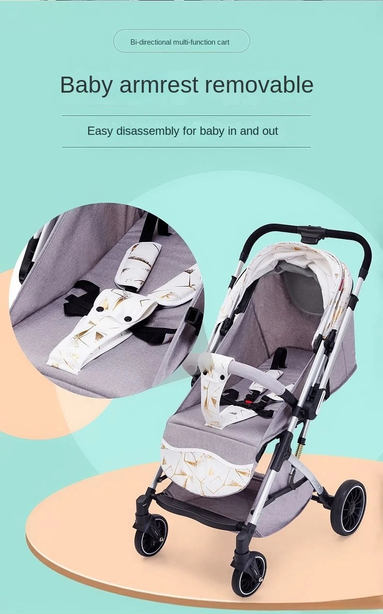 Two-way Lightweight High-view Baby Stroller