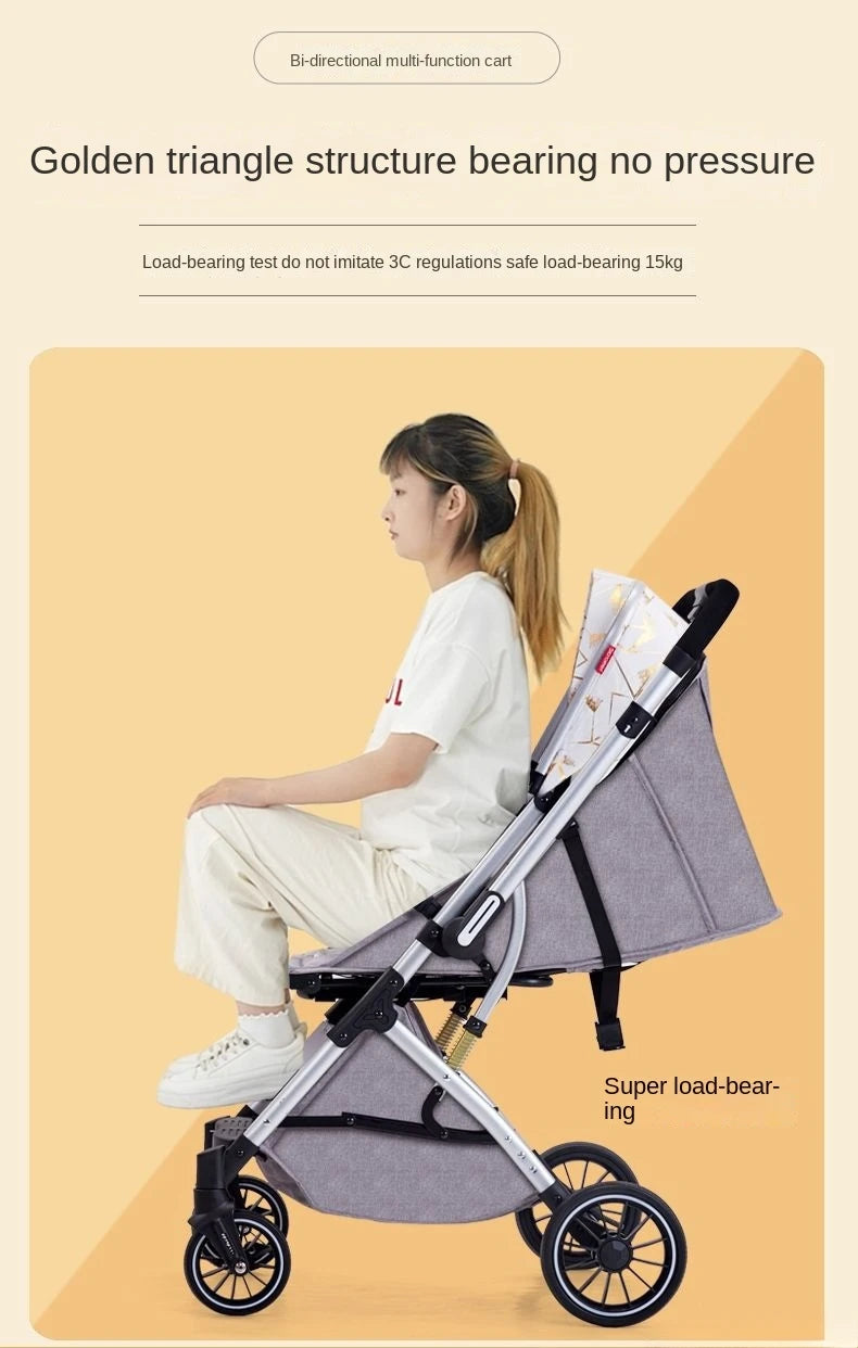 Two-way Lightweight High-view Baby Stroller