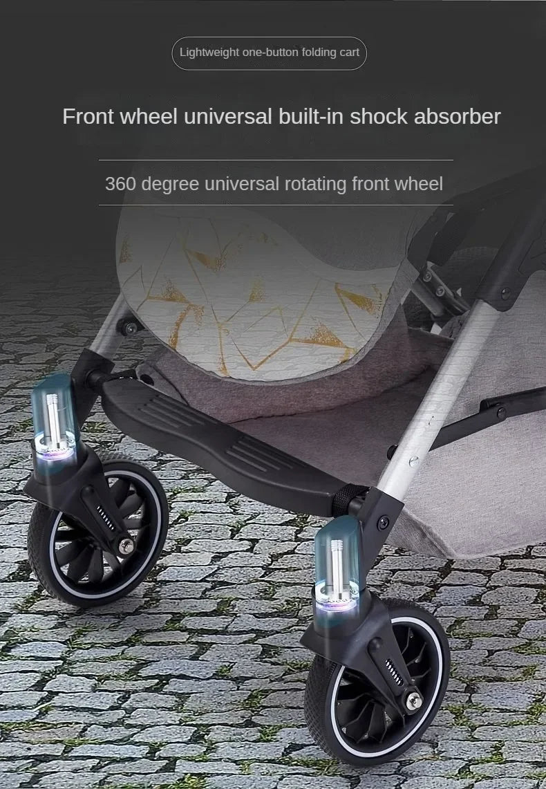 Two-way Lightweight High-view Baby Stroller