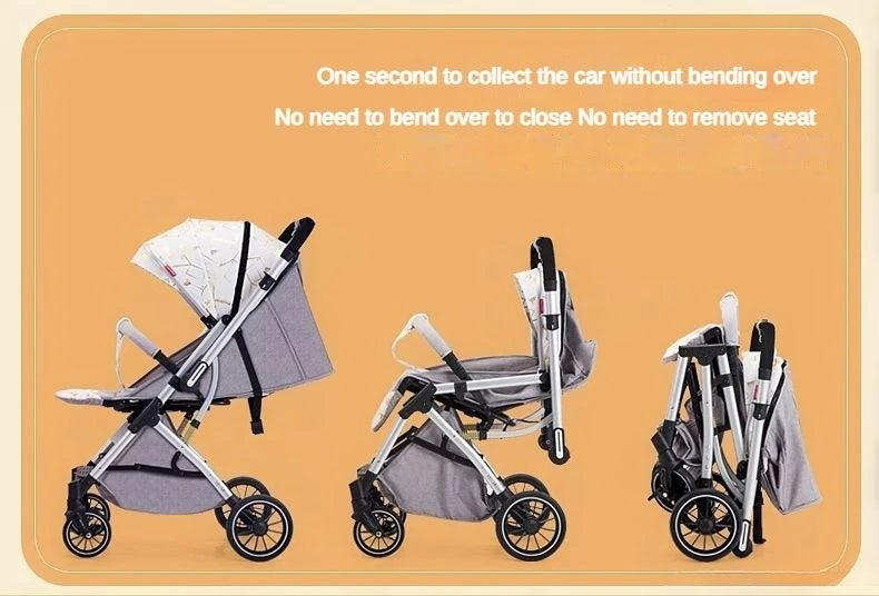 Two-way Lightweight High-view Baby Stroller