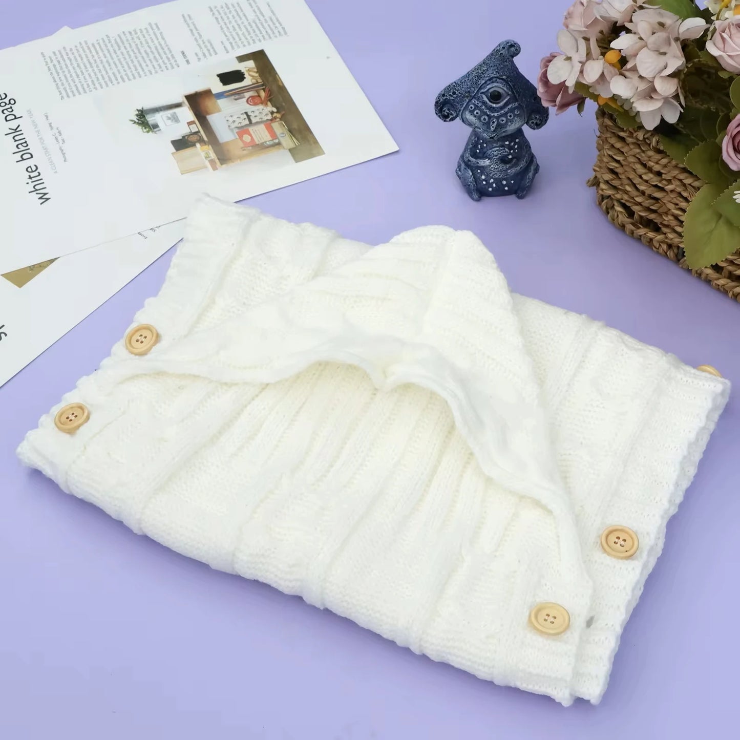 Infant Thick Knit Hooded Towel Blanket