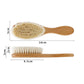 Baby Wooden Natural Wool Brush, Comb, and  Head Massager