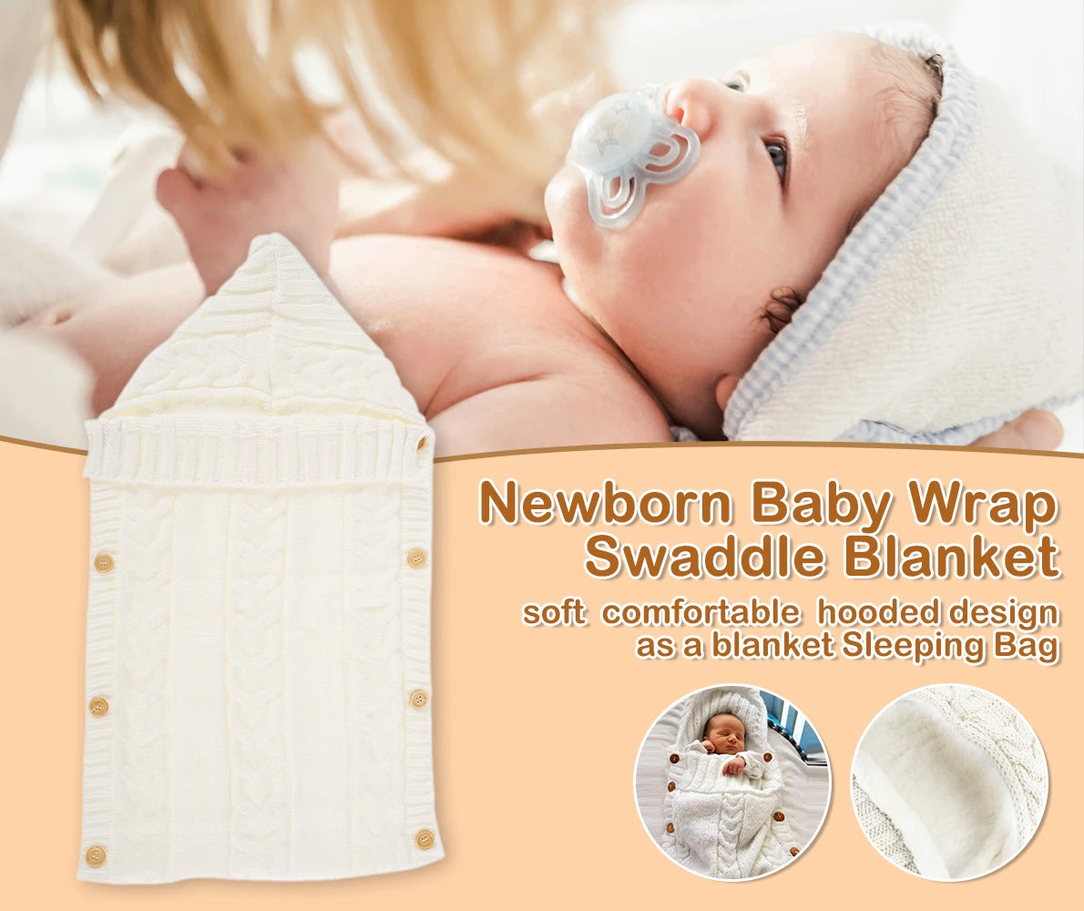 Infant Thick Knit Hooded Towel Blanket