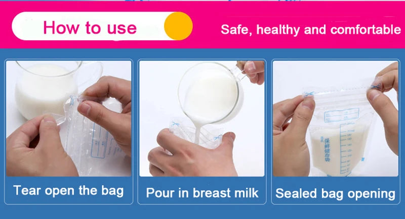 30pcs 250ml Breastmilk Storage Bags