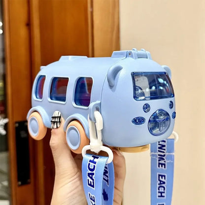 Cartoon Bus Kids Straw Cup