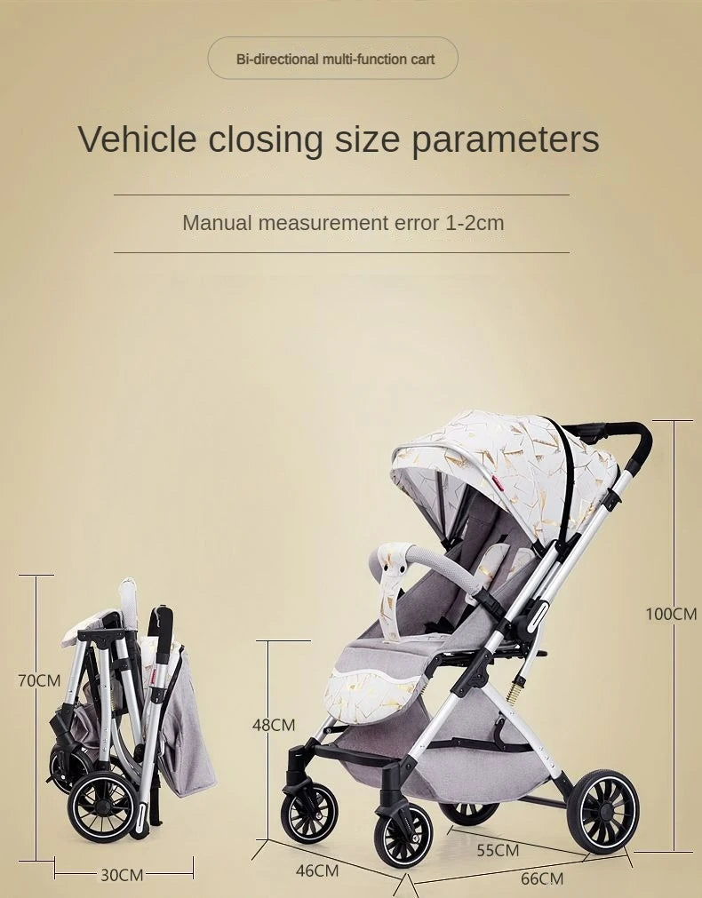 Two-way Lightweight High-view Baby Stroller